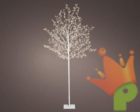 ALBERO BIANCO LUMINOSO IN PVC 480 MICROLED BIANCO CALDO H.150CM