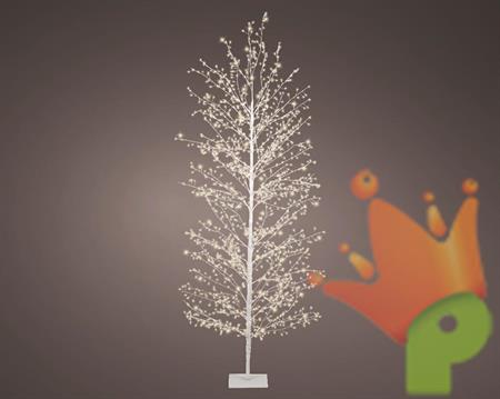ALBERO BIANCO LUMINOSO IN PVC 1755 MICROLED BIANCO CALDO H.180CM
