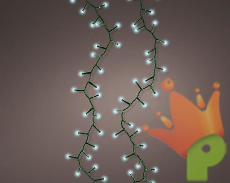 CATENA DI LUCI 220 LED BIANCO FREDDO 450 CM 8 GIOCHI DI LUCE