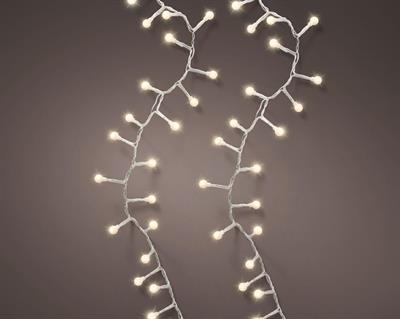 LUCI DI NATALE CHERRY 500 LED BIANCO CALDO CAVO TRASP. 11MT