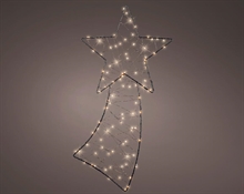 STELLA CADENTE LUMINOSA IN PVC 100 LED BIANCO CALDO 28X48CM