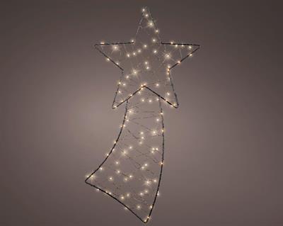 STELLA CADENTE LUMINOSA IN PVC 100 LED BIANCO CALDO 28X48CM
