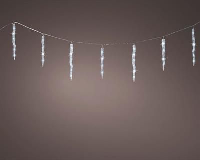 CATENA STALATTITI 60 LED BIANCO FREDDO  3,6MT XH.39 CM