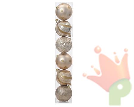 PALLINE PER ALBERO PERLA DECORATE 15 CM 6 PZ