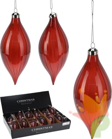 PALLINA DI NATALE A GOCCIA ROSSA 12 CM