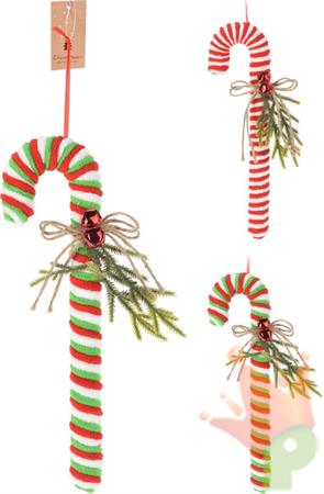 PENDENTE CANDY CANE 30CM 2 ASS