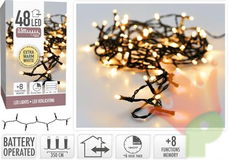 LUCI DI NATALE A BATTERIA 48 LED EXTRACALDO
