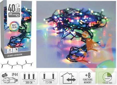LUCI DI NATALE 40 LED MULTICOLOR