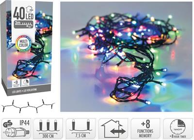 LUCI DI NATALE 40 LED MULTICOLOR
