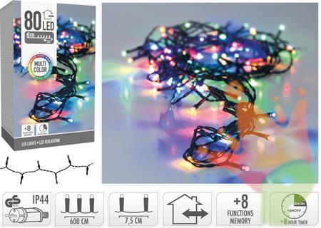 LUCI DI NATALE  80 LED MULTICOLOR