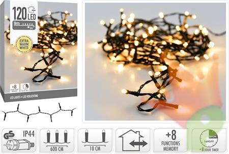 LUCI DI NATALE 120 LED EXTRA CALDO