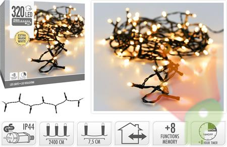 LUCI DI NATALE 320 LED EXTRA CALDO