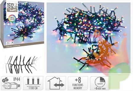 LUCI DI NATALE CLUSTER 1512 LED MULTICOLOR