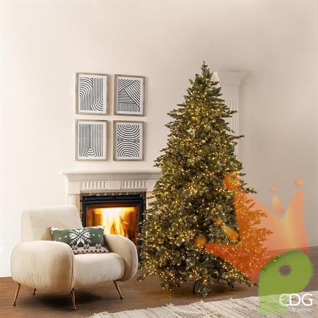 ALBERO DI NATALE 240 CM PINO ARGENTATO CON 5000 MINI LED