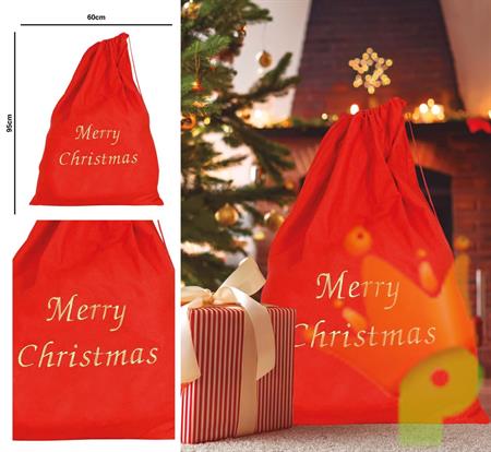 SACCO BABBO NATALE ROSSO 60X95 CM
