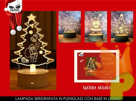 LAMPADA NATALIZIA SAGOMATA IN ACRILICO XMAS