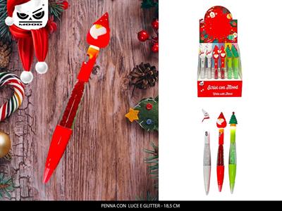 PENNA CON LUCE GLITTER