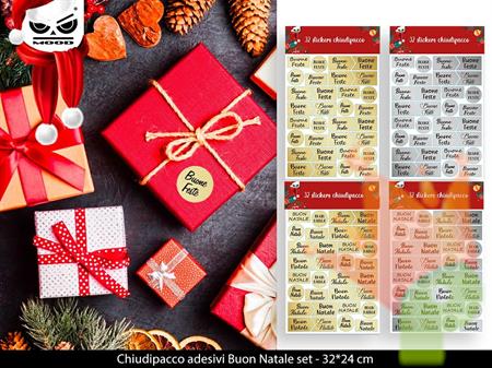 SET CHIUDIPACCO STICKERS BUON NATALE