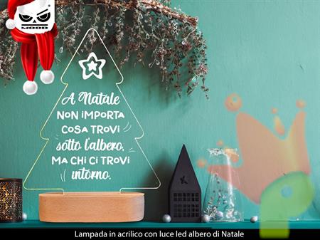 LAMPADA IN ACRILICO CON LUCE LED ALBERO DI NATALE