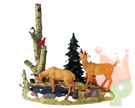 RENNE CHE BEVONO IN POLIRESINA 12,6x13x9,8 CM