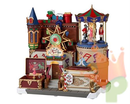 THE MERRY MUSIC BOX CON MOVIMENTO LUCI E SUONI 26,2X25,8X18,3 CM