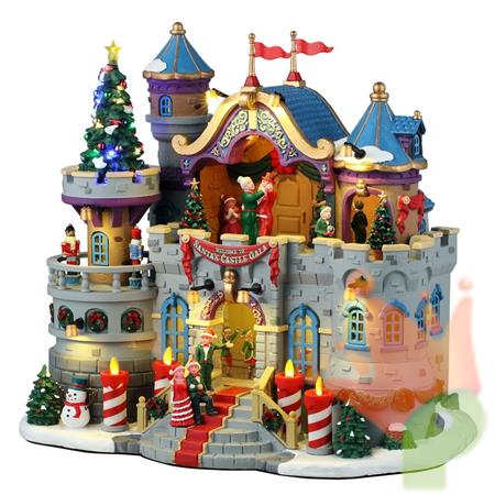 CASTELLO DI BABBO NATALE GALA CON LUCI MOVIMENTO E MUSICA
