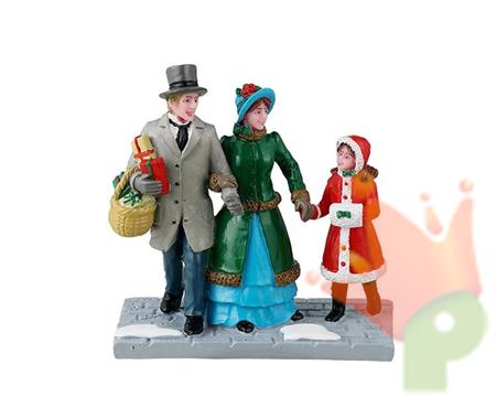 FIGURE PERSONAGGI SHOPPING DI NATALE H.7,5 CM