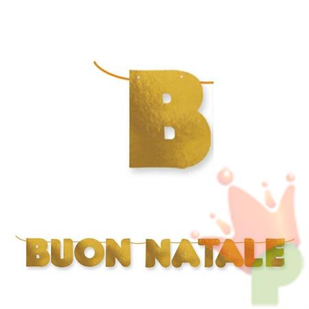 SCRITTA MAXI BUON NATALE ORO 6MT