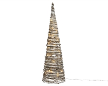 PIRAMIDE CON 48 LUCI LED BIANCO CALDO 23X23X90CM