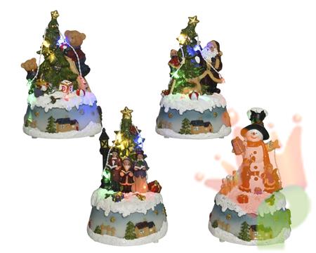 VILLAGGIO DI NATALE 10,5X9X15CM 5 LED A BATTERIE