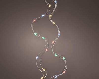 LUCI DI NATALE A BATTERIA 40 MICROLED MULTICOLOR