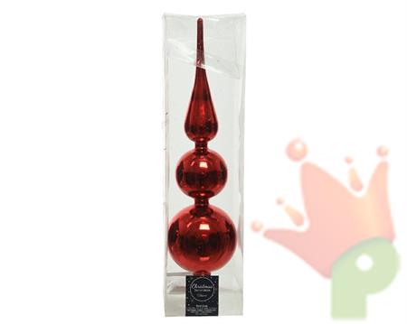 PUNTALE IN VETRO 9X35CM ROSSO