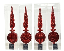 PUNTALE IN VETRO 10X37CM ROSSO