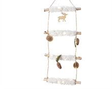 SCALA DA APPENDERE CON PELLICCIA 4X35X90CM LED LUCE CALDA