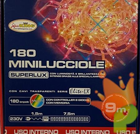 LUCI DI NATALE 180 MINILUCCIOLE MULTICOLOR