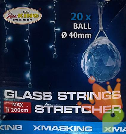 TENDI STRINGA IN VETRO SFERA DIAMANTE 20 PZ