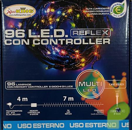 LUCI DI NATALE 96 LED MULTICOLOR