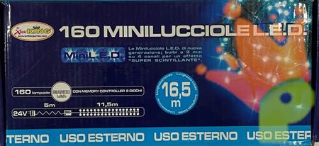 LUCI DI NATALE 160 MINILUCCIOLE LED BIANCO FREDDO