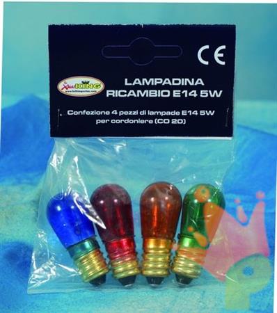 Confezione 4 Lampada Ricambio incandescenza MULTI Attacco E14 Vi