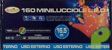 LUCI DI NATALE 160 MINILUCCIOLE LED MULTICOLOR