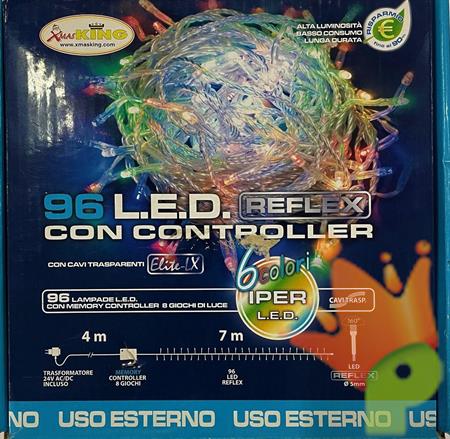 LUCI DI NATALE 96  LED REFLEX IPERLED 6 COLORI