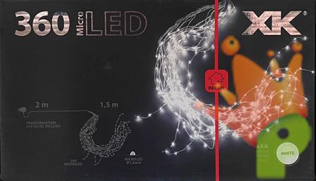 LUCI DI NATALE A FASCIO 360 MICROLED BIANCO FREDDO