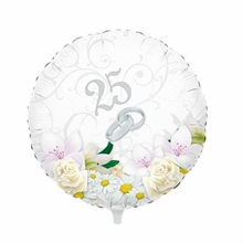 PALLONCINO MYLAR 18INCH 25° ANNIVERSARIO