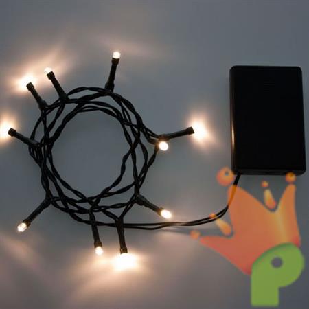LUCI DI NATALE A BATERIA 10 LED BIANCO CALDO