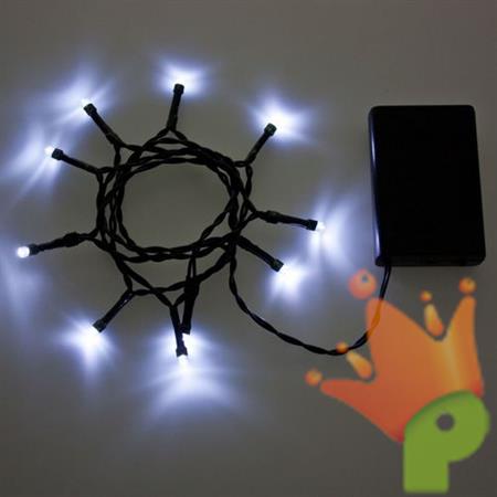 LUCI DI NATALE A BATTERIA 10 LED BIANCO FREDDO