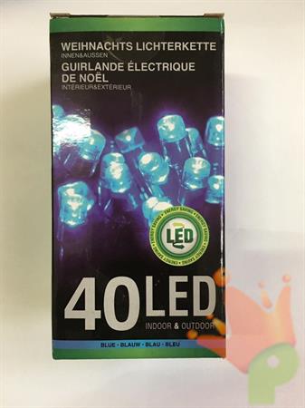 LUCI DI NATALE 40 LED BLU LUCE FISSA