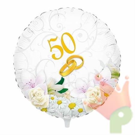 PALLONCINO MYLAR 18INCH 50° ANNIVERSARIO