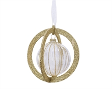PALLINA PER ALBERO CON ANELLO ORO 11X11CM