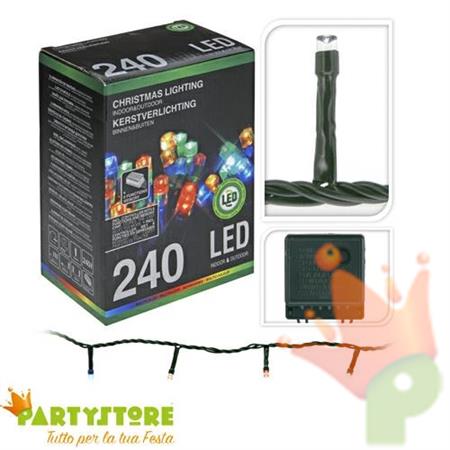 LUCI DI NATALE 240 LED MULTICOLOR