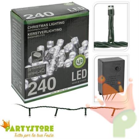 LUCI DI NATALE 240 LED BIANCO FREDDO